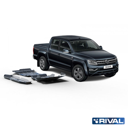Skid Plate Set (Radiator, Engine, Gearbox, Transfer Case, Fuel Tank) Volkswagen Amarok 2016-2020; 3 l. / diesel